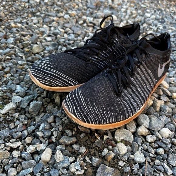 Nike Free Transform Flyknit Running Sneakers Black Gray Lace Up Size 9 Women - Picture 2 of 13